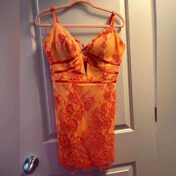 Bebe Mini Lace Dress - Picture 1 of 4